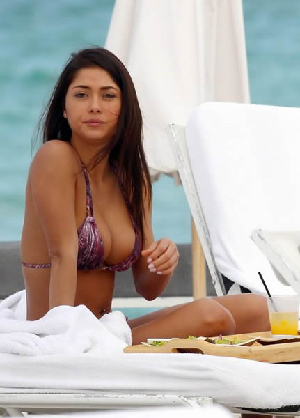 Arianny Celested on a Balcony in Miami