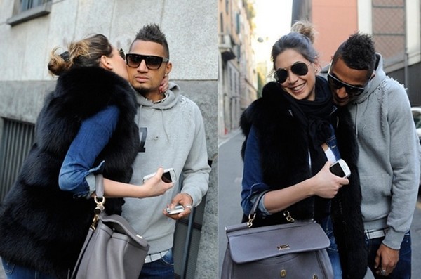 Boateng went shopping with his girlfriend