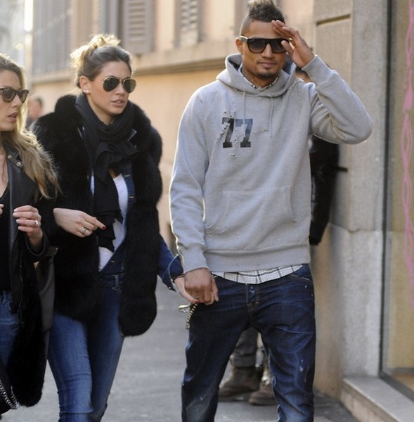 Boateng went shopping with his girlfriend