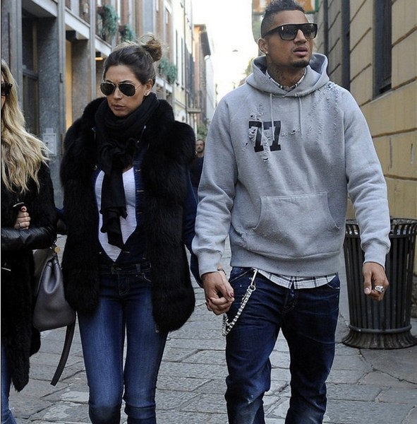 Boateng went shopping with his girlfriend