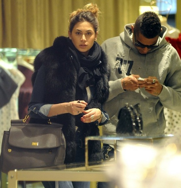 Boateng went shopping with his girlfriend