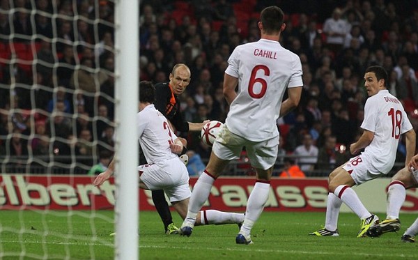 England 2 Holland 3: Pearce hit by Robben show... Manager suffers a reality check