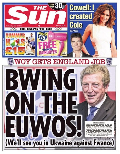 FA hit out at The Sun over 'unacceptable' Hodgson headline amid backlash at newspaper