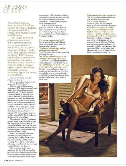 Arianny Celeste's Hot FHM Photo Shoot