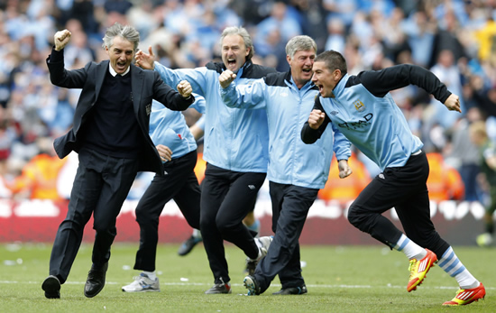 Manchester City celebrate title win