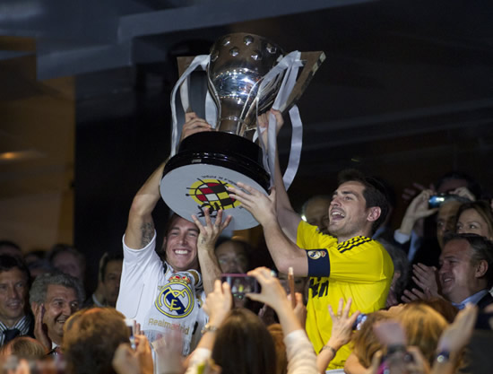 Real Madrid's title celebration - Real Madrid hit 100-points mark in La Liga final