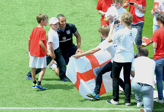 Spot of bother? England open doors to training HQ... but lack of penalty marks could leave fans fearing over Euro 2012 shootouts