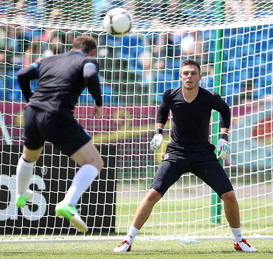 Spot of bother? England open doors to training HQ... but lack of penalty marks could leave fans fearing over Euro 2012 shootouts