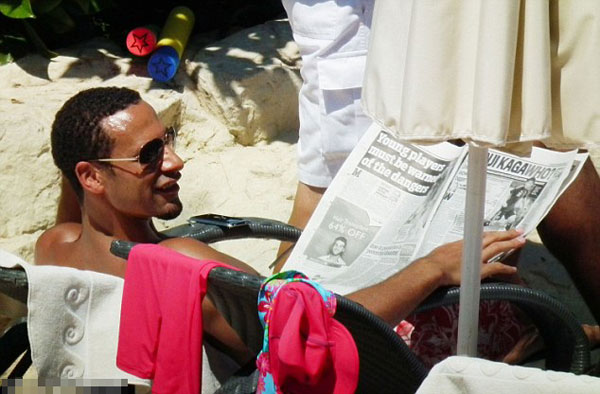 While the team will play... Rio is away: Ferdinand soaks up the sun in Cyprus as England head to the Euros without him