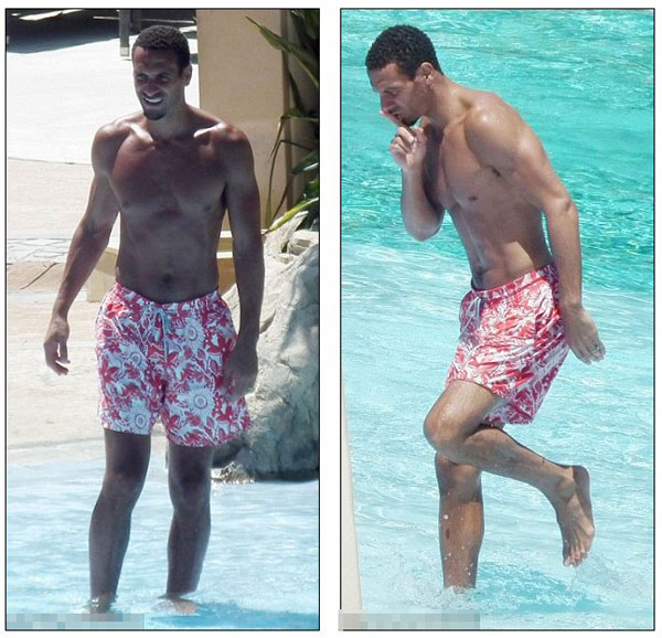 While the team will play... Rio is away: Ferdinand soaks up the sun in Cyprus as England head to the Euros without him