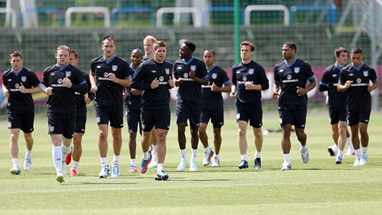 Spot of bother? England open doors to training HQ... but lack of penalty marks could leave fans fearing over Euro 2012 shootouts