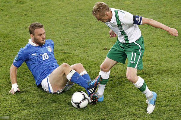 Italy 2 Republic of Ireland 0: Cassano and Balotelli send Azzurri into last eight