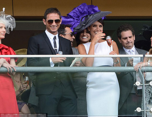 Bet you're missing the Euros, Frank? Injured England star enjoys Royal Ascot as England march on without him