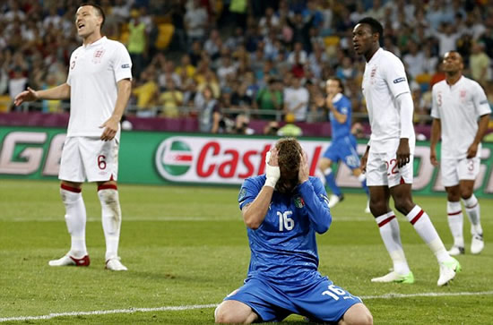 England 0 Italy 0 (2-4 on pens): Cole and Young miss as Three Lions crash out on penalties AGAIN