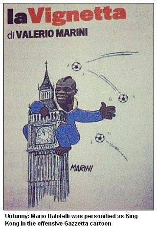 Balotelli fury at King Kong cartoon slur in Italian newspaper