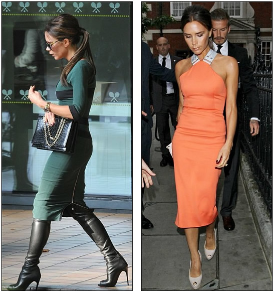 Skinny legs Spice: Victoria Beckham shows off her ultra thin pins in a ...