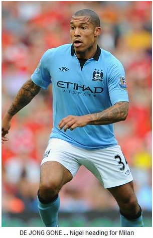 Nigel de Jong is on the brink of joining AC Milan