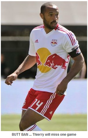 Thierry Henry banned for headbutt In New York clash v Kansas