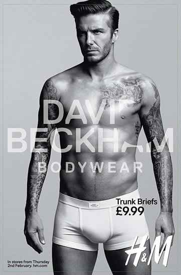 Becks sports khaki kecks for H&M undies shoot in LA