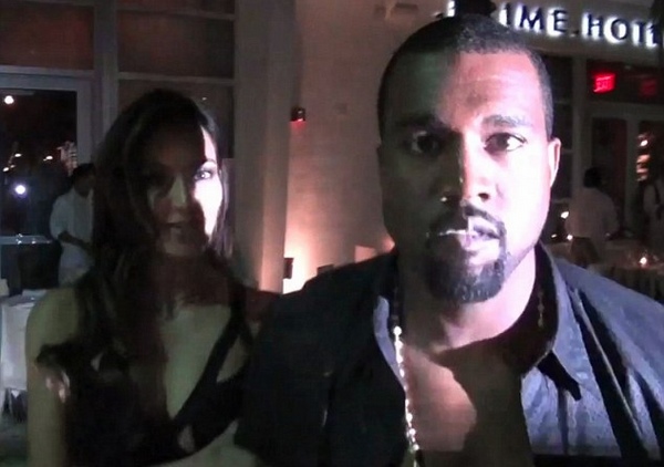 Kanye West flies into a fit of rage after he and Kim Kardashian nearly bump into her ex-boyfriend Reggie Bush