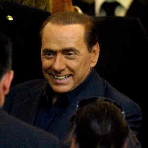 Berlusconi visits Milan practice