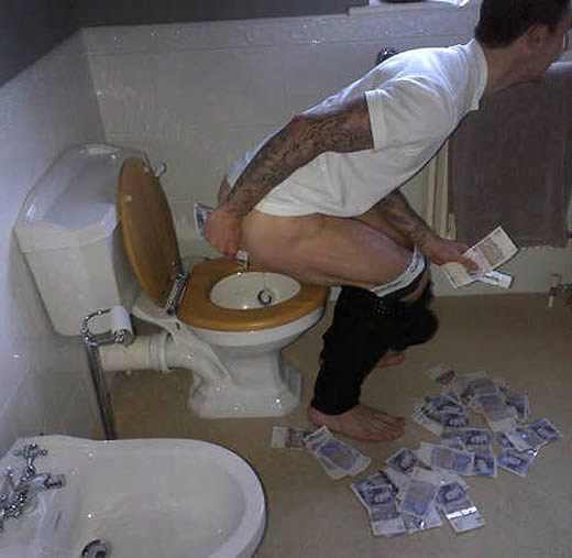 The vilest footballer in Britain - West Brom's £20k-a-week Liam Ridgewell in sick pose