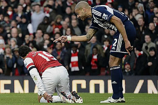 Santi Cazorla caught in diving storm as he wins Arsenal penalty