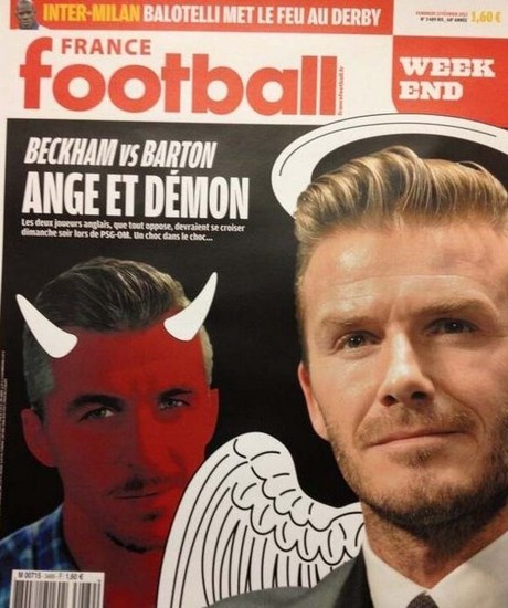 France Football hypes up David Beckham’s PSG debut against ‘demonic’ Joey Barton