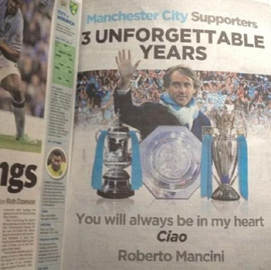 Mancini signs off with big thank you