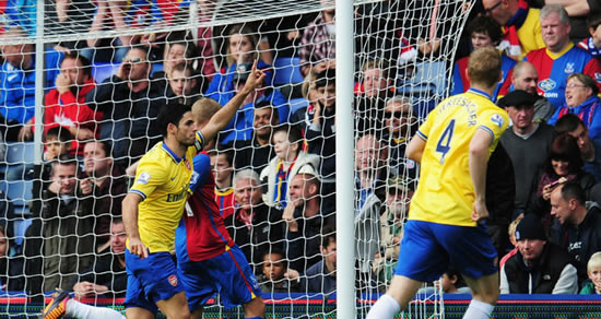 Arsenal claim a 2-0 win over Crystal Palace at Selhurst Park