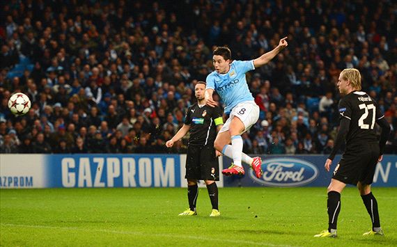 Manchester City 4-2 Viktoria Plzen: Dzeko & Negredo seal late victory