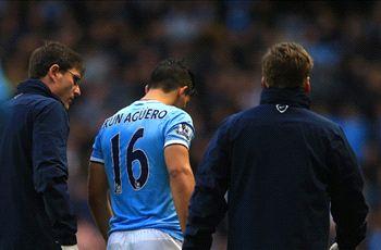 Manchester City striker Aguero could miss Barcelona clash with calf injury