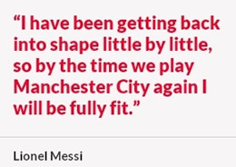 Barcelona ace Lionel Messi sends out a warning to Manchester City