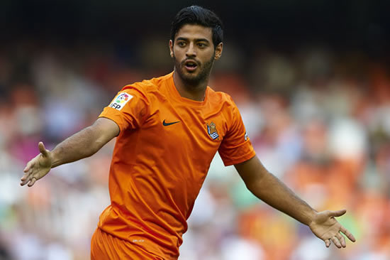 Arsenal enter negotiations with Real Sociedad over former striker Carlos Vela