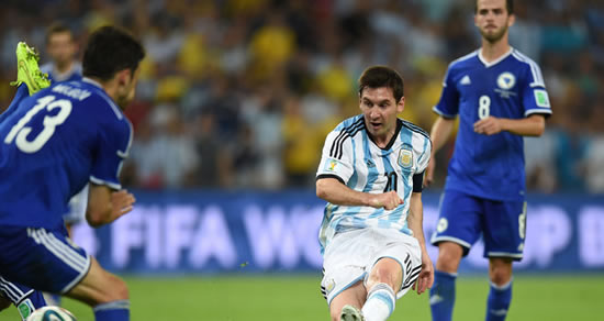 Argentina beat Bosnia-Herzegovina 2-1 as Lionel Messi scores great goal