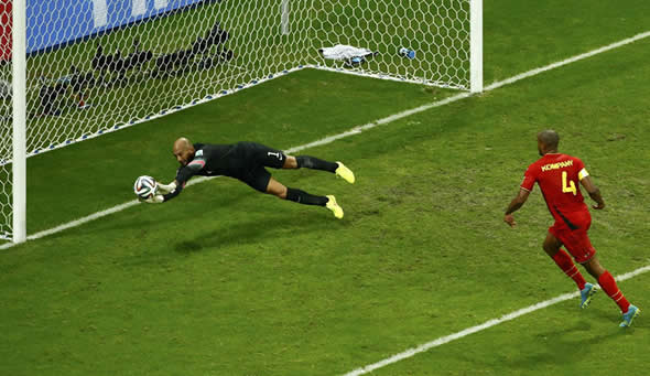 Howard breaks record for World Cup saves against Belgium