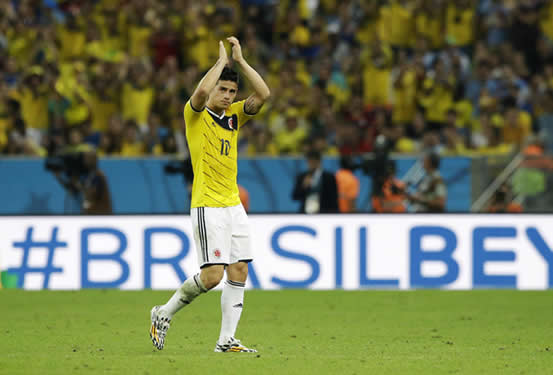 Brazil faces upbeat Colombia in World Cup quarters