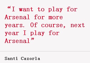 Santi Cazorla insists he wants to stay at Arsenal