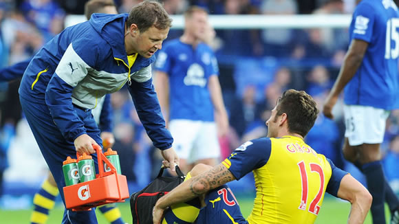 Arsene Wenger confirms injured Arsenal striker Olivier Giroud will be out until New Year