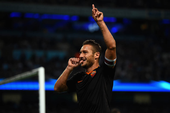 Francesco Totti becomes oldest scorer in Champions League history with goal against Man City