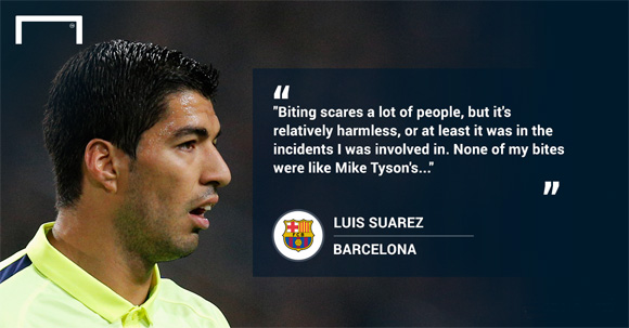 Suarez: Biting might be scary but it's harmless