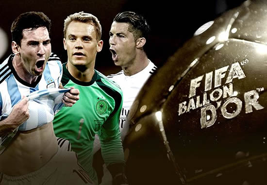 Cristiano Ronaldo, Messi & Neuer make three-man Ballon d'Or shortlist