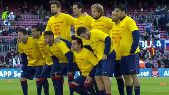 Barça players show support for Vermaelen