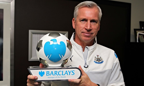 Newcastle's Alan Pardew named Premier League manager of the month