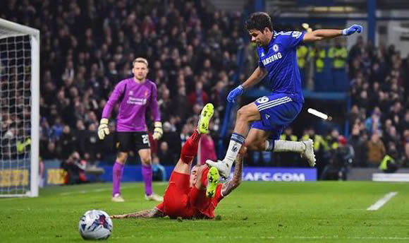 Costa puts the boot in: Chelsea striker not punished despite DOUBLE stamp