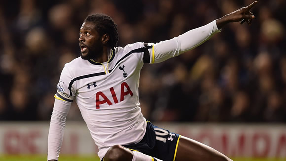 Tottenham's Emmanuel Adebayor interesting PSG and QPR