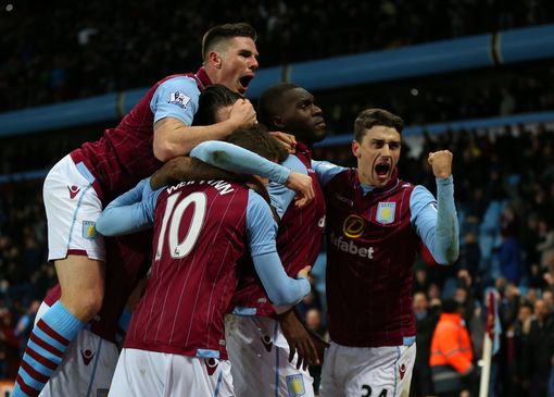 Aston Villa	 2 - 0 West Bromwich(WBA): Villa through to FA Cup semi-finals