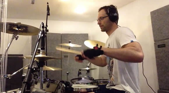 Chelsea goalie Petr Cech gets back on the drums. Rocks out to Incubus’ Anna Molly