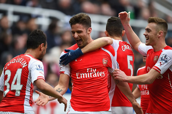 Newcastle 1 - 2 Arsenal: Giroud sees off gutsy Magpies