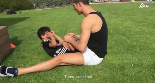 Cristiano Ronaldo’s 4-year-old son is already training up to be a football superstar